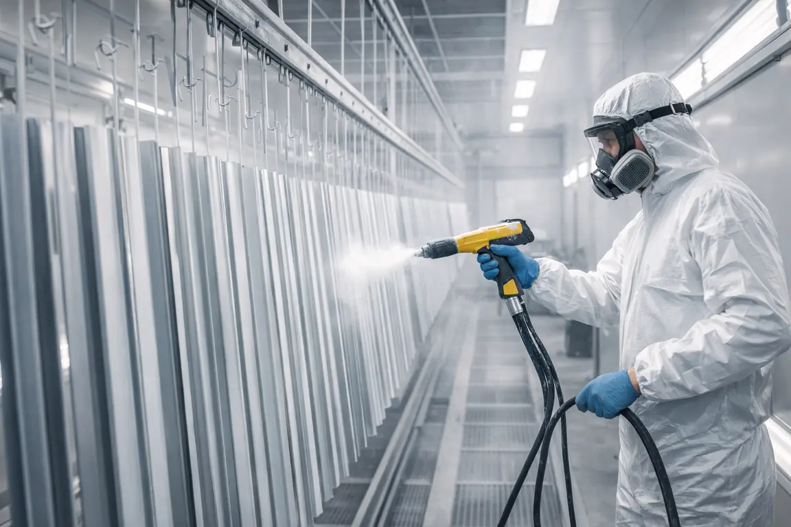 Порошковая покраска профиля